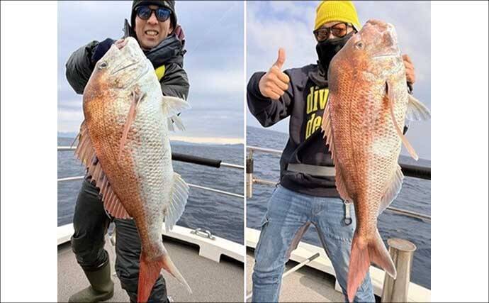 関西エリアの【船釣り特選釣果】ディープタイラバで70cm級大ダイを好捕！深場攻略が的中