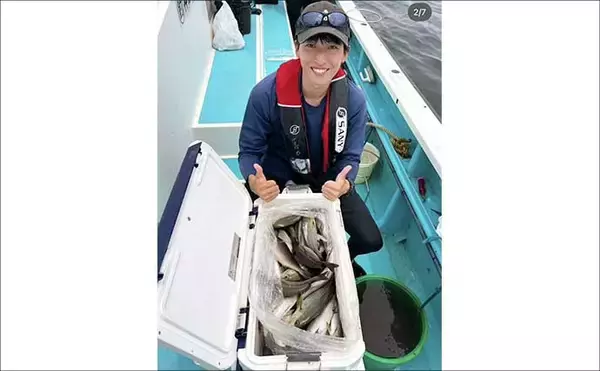「東京湾・剣崎沖で30cm超え含みイサキ爆釣で早上がり！ ダブル・トリプルも多数で80匹オーバー」の画像