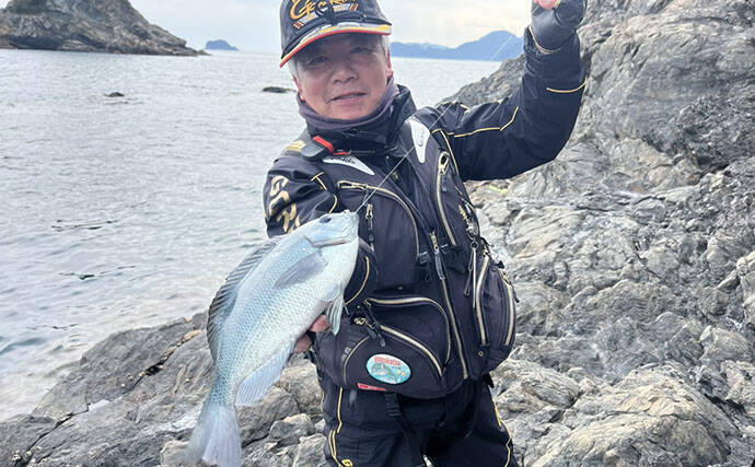 釣りエサメーカー主催のフカセ釣り大会で45cmクロ登場【大分】50名以上が参加し大盛況