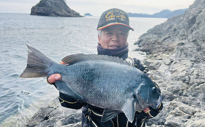 釣りエサメーカー主催のフカセ釣り大会で45cmクロ登場【大分】50名以上が参加し大盛況