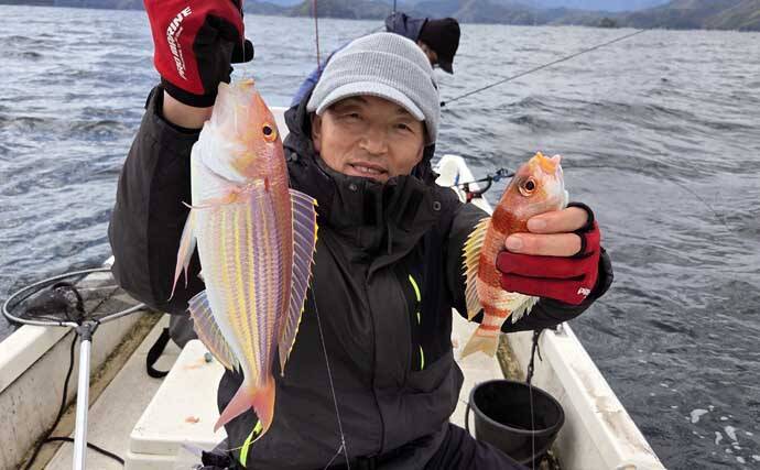 レンタルボートでのタイラバ釣行で多彩魚種顔見せ【三重】シロアマダイは不発