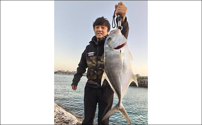 陸っぱりルアーフィッシングで人生初のGT（ロウニンアジ）をキャッチ！【沖縄】ナブラを狙い撃ち