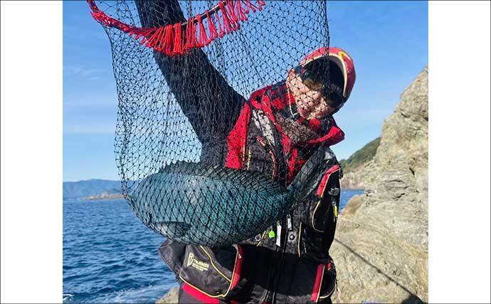 「気温は低いけど心はホカホカ！」 磯フカセ釣りで40cm超え頭に良型クロ連発