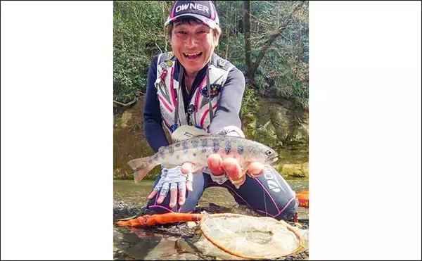 「八溝川でのヤマメ釣りで20cm級本命20尾【茨城】強めの瀬の脇が狙い目」の画像