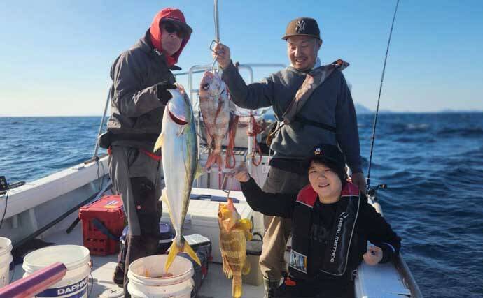 【沖釣り釣果速報】鷹島沖の落とし込み釣りでヒラマサ7.5kg浮上！青物は船中50尾の爆釣（長崎・佐賀）