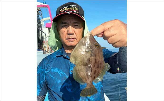 大分沖のカワハギ釣りで肝パンサイズが続々ヒット！【タイタニック21】中層攻略で大型が連発