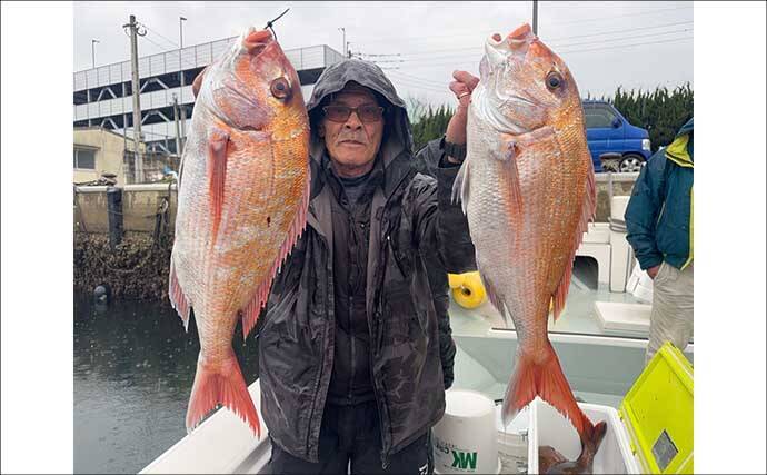「船中50尾超えの大漁釣果も！」タイラバで良型マダイが続々【沖釣り最新情報・福岡】