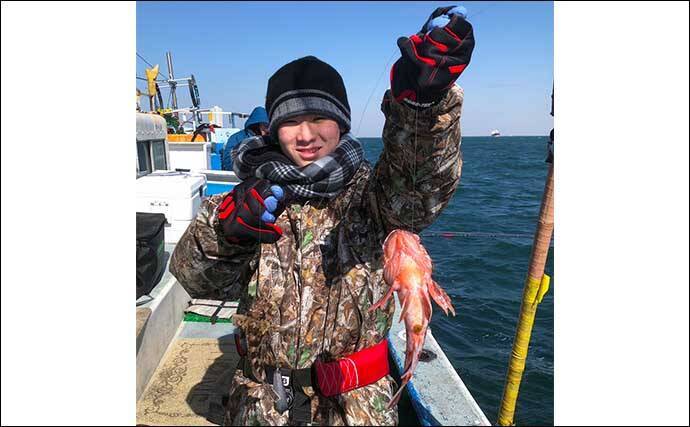 カサゴ船で25cm頭にトップ23匹【愛知・まとばや】水深50mの深場で連発