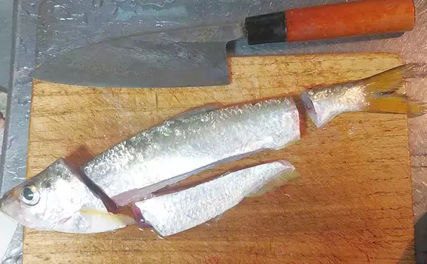 「釣魚で作る「免疫力アップ」レシピ：ヒラのなめろう　ショウガとネギを効かせて」の画像