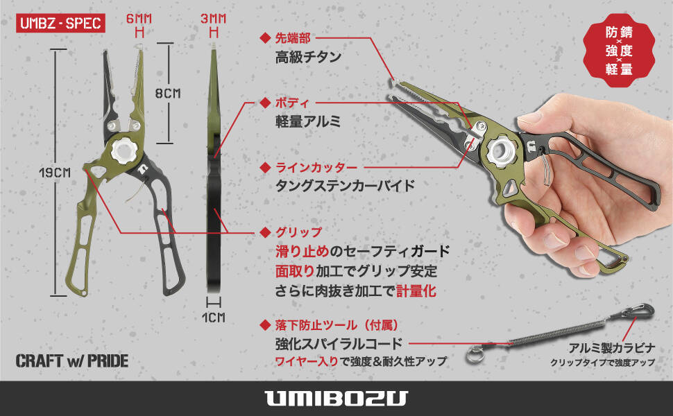「一瞬のチャンスを逃さない！」Umibozuのフィッシングプライヤーで釣果をアップさせよう