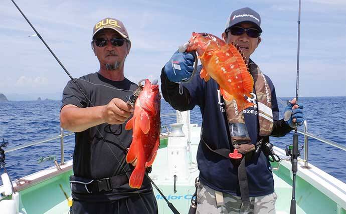 スイミング釣法でオオモンハタにアカハタが連発【三重・エヌテックマリン】
