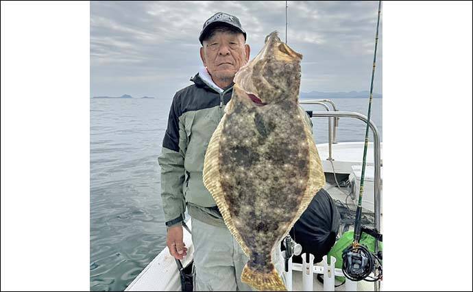 周防灘の泳がせ釣りでヒラメ57cm頭に船中18尾手中！【山口・第八新西丸】青物＆アコウも顔出し