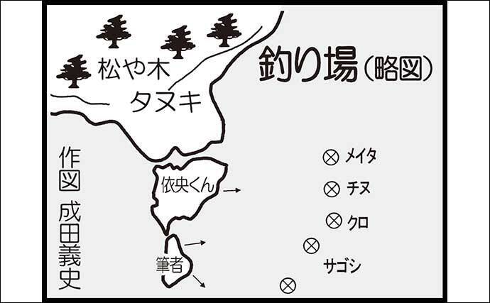 親子で磯釣り堪能　フカセで良型チヌにショアジギでサゴシ入れ食いも
