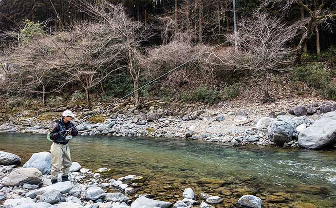 ヤマメ・アマゴ狙い渓流エサ釣り入門【振り込み方・流し方・アワセ方・やり取り・取り込み方】