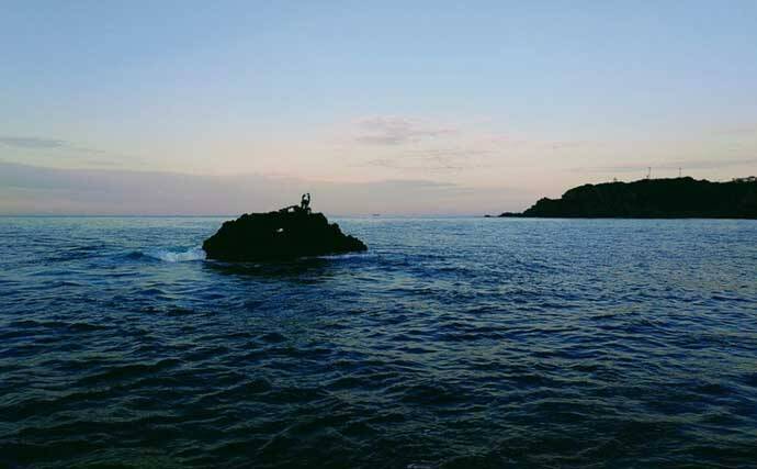 梅雨前の石廊崎名礁「沖の丸島」でフカセ釣り　40cm級メジナに良型イサキ18匹と好釣果