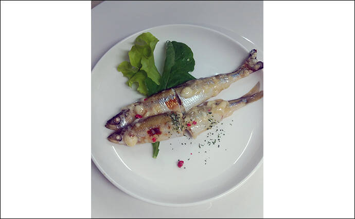 釣魚で作る「保存可能なおつまみ」レシピ：ワカサギのグリエ　食べる前にレンジでチン