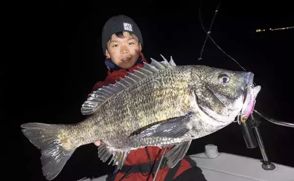 「極寒の真冬の夜でもクロダイが連発！　温排水エリアをルアーで狙い撃ち」の画像