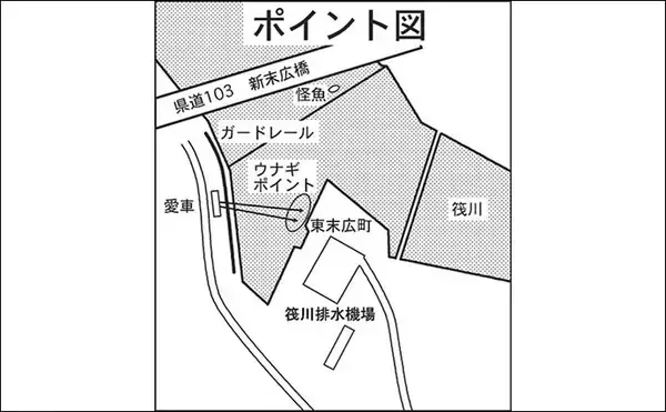 「ブッコミ釣りで天然ウナギ手中　「ウナギ道」にアタリ集中？【愛知】」の画像