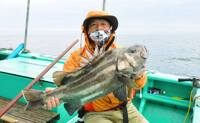 イシナギ釣りで7.9kg頭に船中10尾　アワセがキモ【モンロー号】