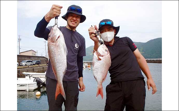 【三重・福井】船釣り最新釣果　ジギング＆タイラバで良型マダイ浮上