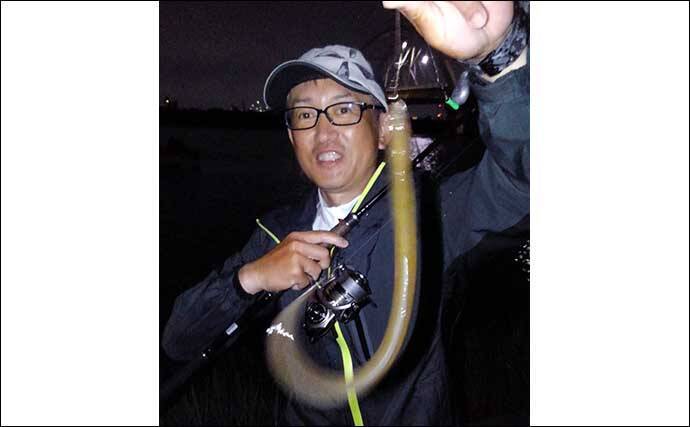 河川のぶっこみ釣りでウナギ2尾　エサはミミズ＆アケミ貝【愛知・新川】