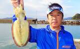 「波止エギングでミズイカ＆モンゴウ手中　ベタ底でヒット【熊本・天草】」の画像1