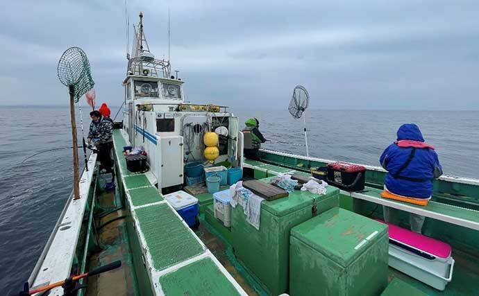 城ヶ島沖で『オニカサゴ』狙い　釣果7匹は高級鍋食材に【いわき丸】