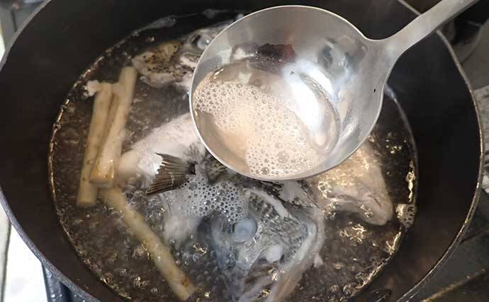 【釣果レシピ】クロダイの『アラ炊き』　冬期の脂ノリはマダイ並み？