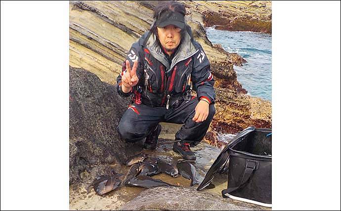 フカセ釣りで38cm頭にメジナ9尾　エサ取り少なく納得釣行【城ヶ島】