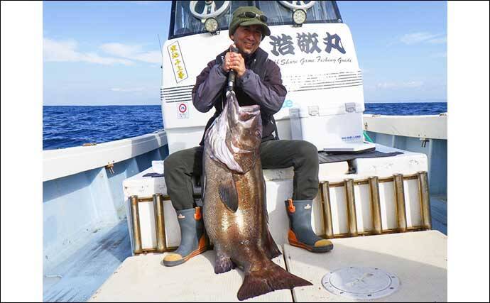 熊本 大分 沖釣り最新釣果 ジギングで114cm28kgイシナギ堂々浮上 21年12月21日 エキサイトニュース 2 2