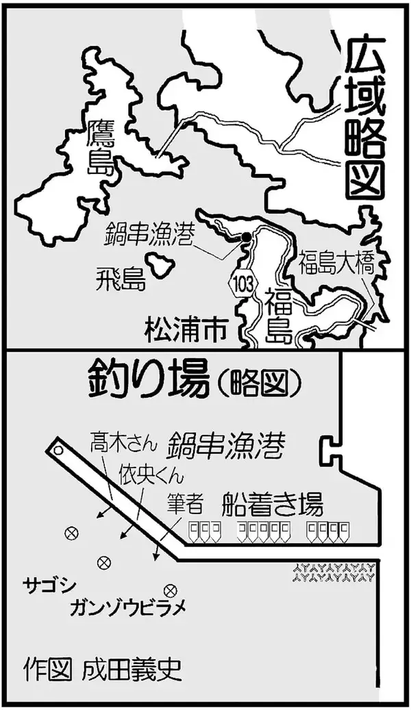 「波止でのショアジギングで43cmガンゾウヒラメにサゴシ【鍋串漁港】」の画像