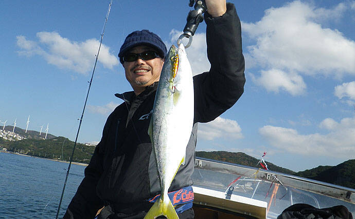 ボートジギングゲーム　マダイ混じりでハマチ入れ食いに【鳴門海峡周辺】