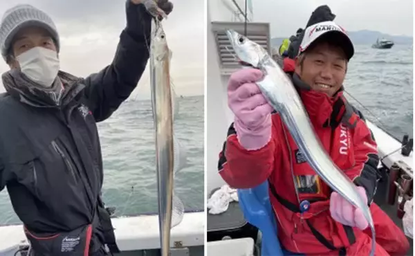 「佳境を迎えた大阪湾テンヤタチウオ釣行　数は出るも型いまいち【夢丸】」の画像