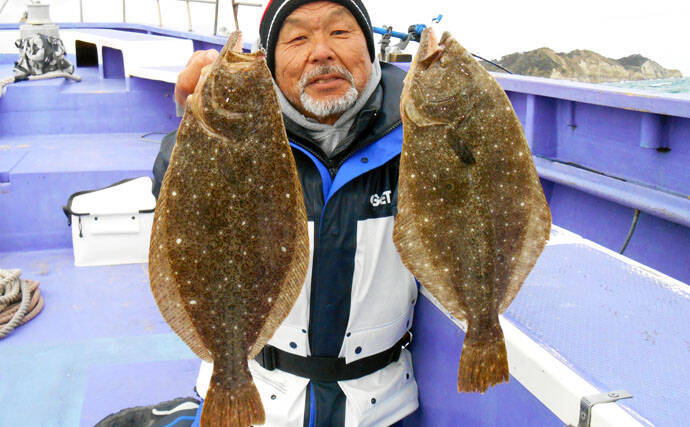 水深10m前後の浅場でヒラメ乱舞 5人で22尾の数釣り達成 春栄丸 年2月13日 エキサイトニュース