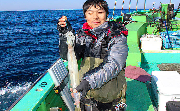 常磐沖ならではの良型が連発 ヤリイカ船でトップ12尾 植田丸 年3月2日 エキサイトニュース