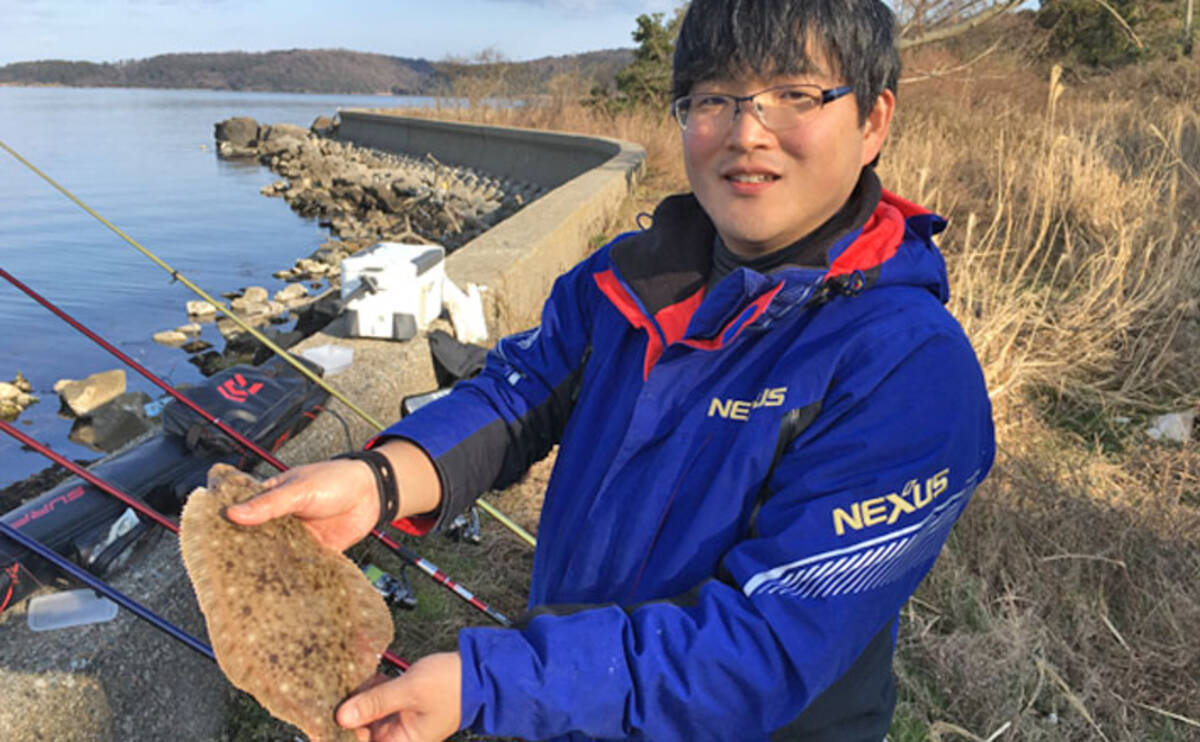 投げカレイ釣りで座布団44cm頭に3匹 エサ取りに苦戦 石川 能登島 年3月17日 エキサイトニュース