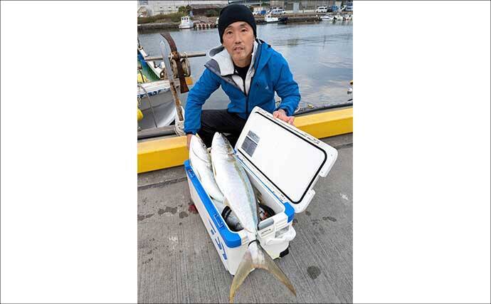 【沖釣り釣果速報】芦屋沖の落とし込み釣りで100cmの大ヒラマサ降臨！船中青物67尾の爆釣劇（福岡）