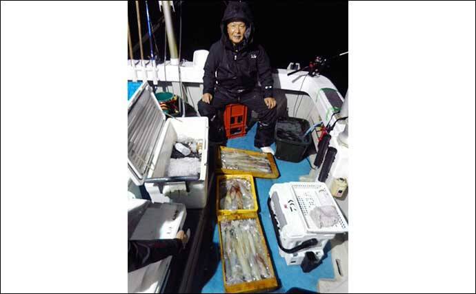 【夜焚きイカ釣果速報】釣る人ヤリイカ70尾前後と好調継続中（福岡）