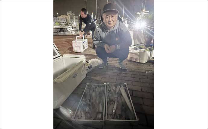【夜焚きイカ釣果速報】釣る人ヤリイカ70尾前後と好調継続中（福岡）