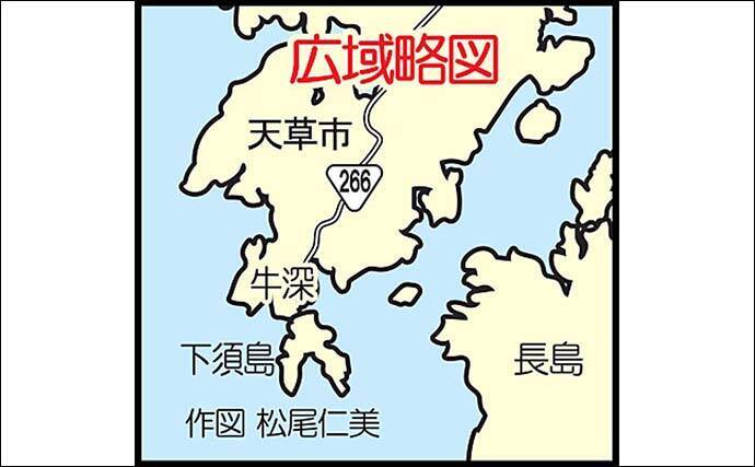 牛深の地磯エギングで良型アオリイカ3尾キャッチ【熊本・天草】880gで自己記録更新