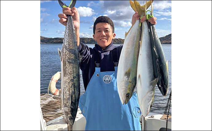 遠州灘のブリトップゲームでワラサ＆ハマチ好反応【静岡】捕食＆バイト丸見えの9バイト7キャッチ