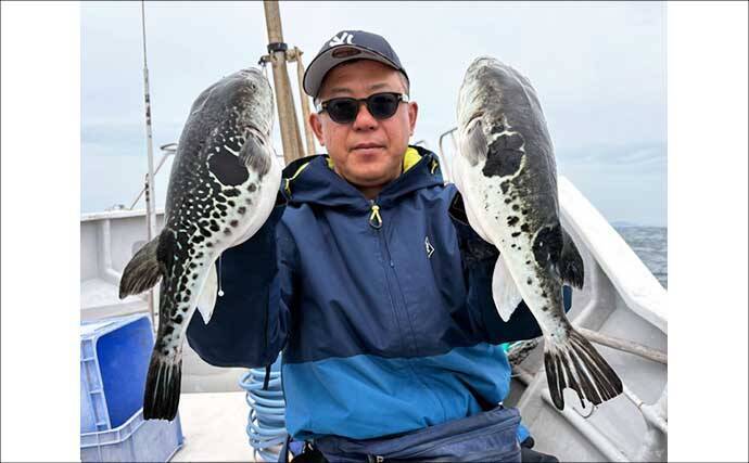 鳥羽沖で食べごろサイズのトラフグが好反応！【船のエサ釣り釣果速報6選・三重】