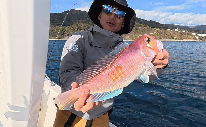 「海底の起伏を狙うと魚が釣れる！」 ボートアマダイ釣りで地形釣りが的中