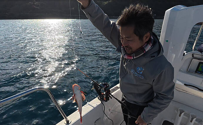 「海底の起伏を狙うと魚が釣れる！」 ボートアマダイ釣りで地形釣りが的中