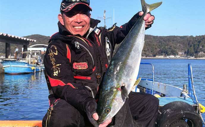 磯フカセ釣りで46cm良型クロ手中【大分】 好ゲストに65cmブリ