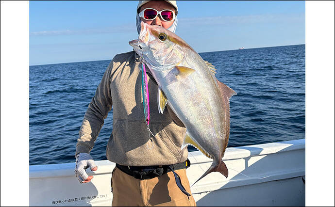 御前崎沖ジギングでカンパチ連発！【静岡】潮緩でも重いジグが的中