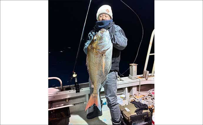 タイラバで4kg筆頭にマダイ数釣りと好気配続く！【沖のルアー釣果速報・福岡】