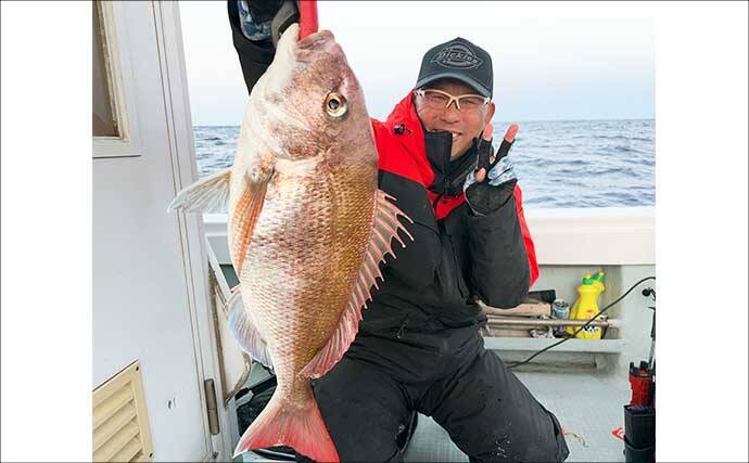 タイラバで4kg筆頭にマダイ数釣りと好気配続く！【沖のルアー釣果速報・福岡】