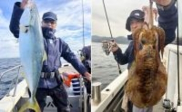 関西エリアの【船釣り特選釣果】ジギングで良型ブリ連発＆ナイトティップランではアオリ快釣