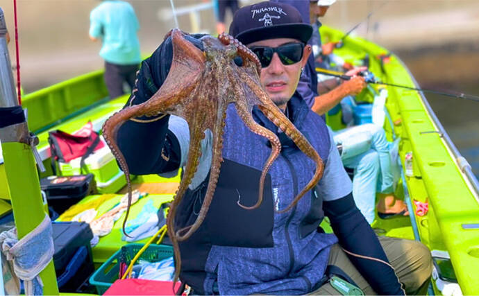 東京湾で船中マダコ100杯超え！【横内丸】金沢八景沖をエギタコ釣りで探る